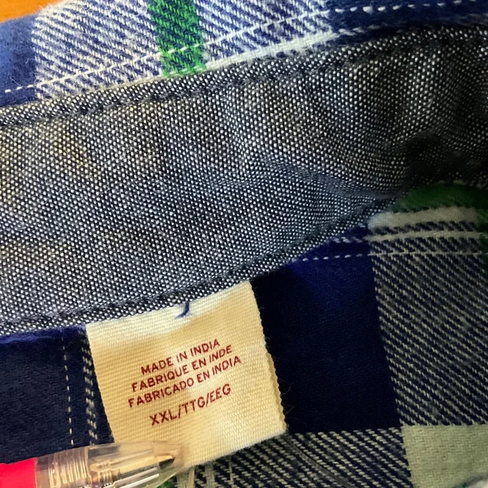 Levi Strauss The Worker Streetwear Plaid Flannel Shirt Mens XXL‎ Blue Workwear